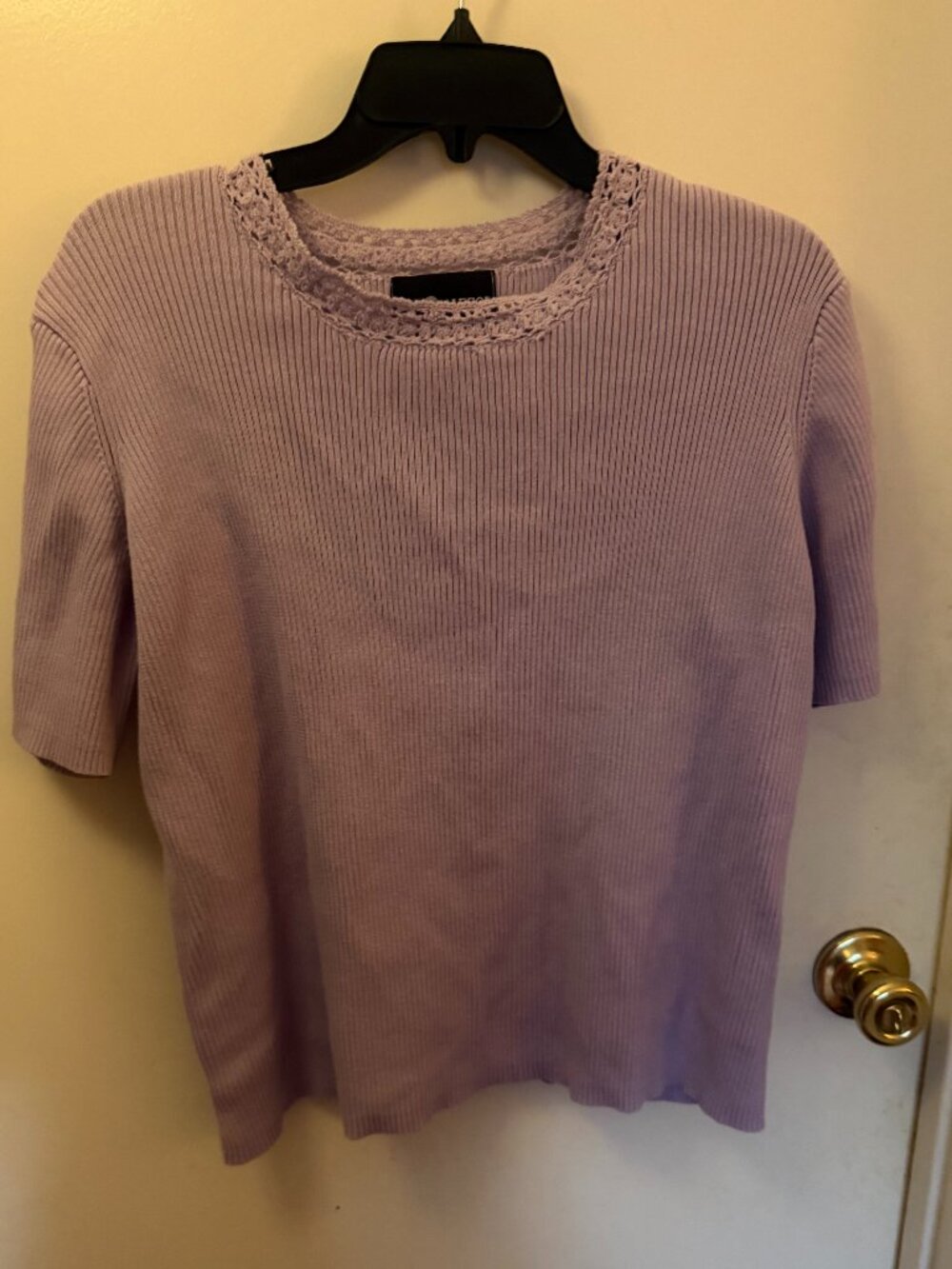 Sag Harbor Lavender Knit Top W XL